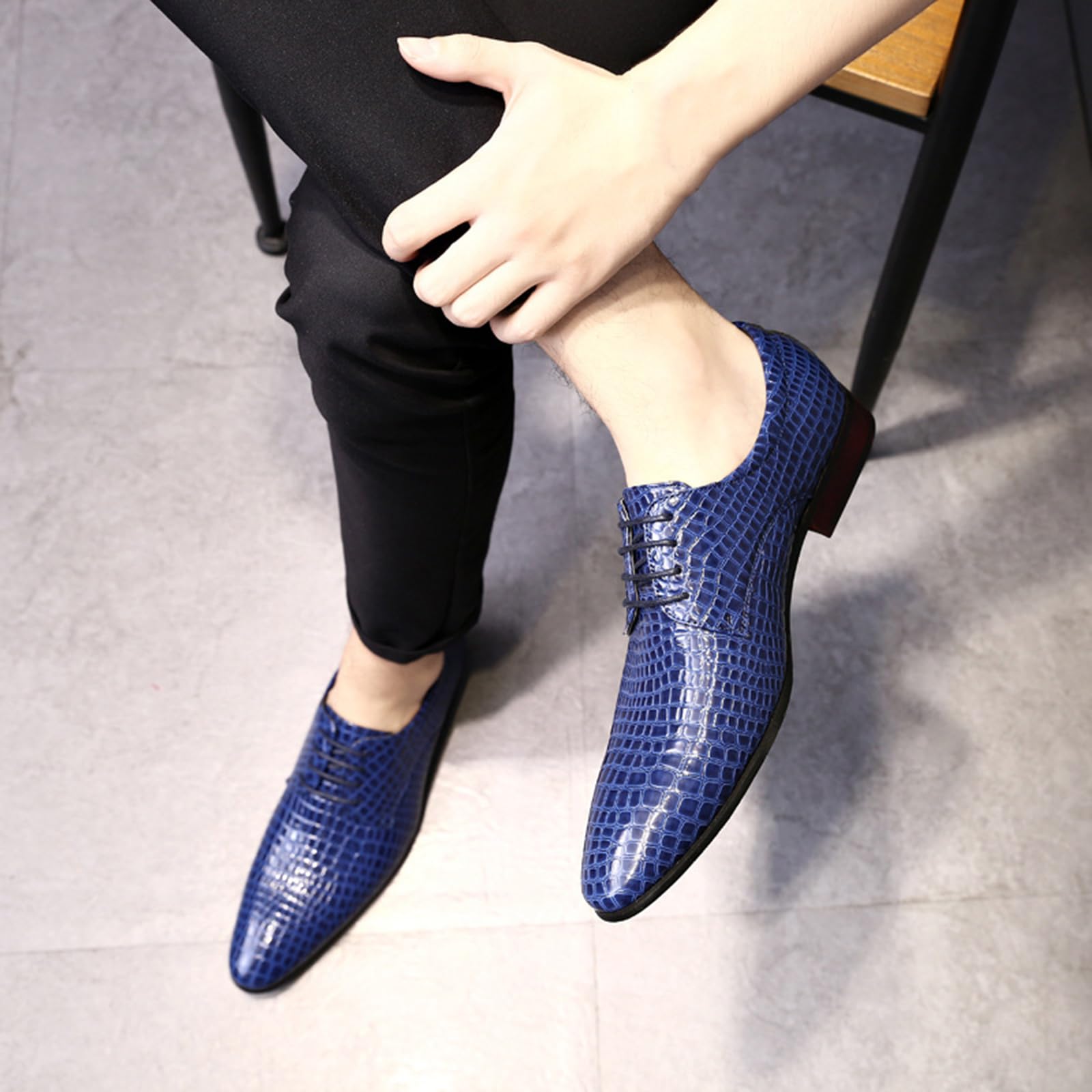 Herren Anzug Schuhe Modern Slip on Oxfords Formal Casual Business Hochzeit Arbeit Lace-Ups Derby Schuhe