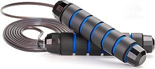 Corda De Pular MK FIT Profissional Fitness Ajustável De 3m Com Rolamento e Cabo De Aço Revestido