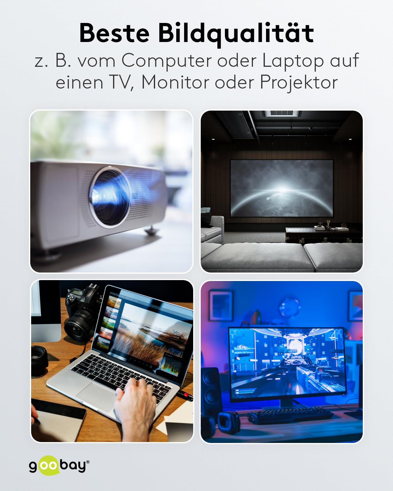 goobay 64838 - Cavo adattatore DisplayPort 1.2 a HDMI 1.4 4 K @ 30 Hz/cavo HDMI Ultra High Speed placcato oro per una trasmissione impeccabile del segnale/laptop collegato a TV, PC e monitor /5 m