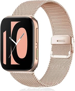Watch Band for Oppo Watch 2 42mm 46mm 41mm 46mm Strap for Oppo Smart Watch Replacement Wristbands Color Rose Gold, Size for Oppo watch2 42mm