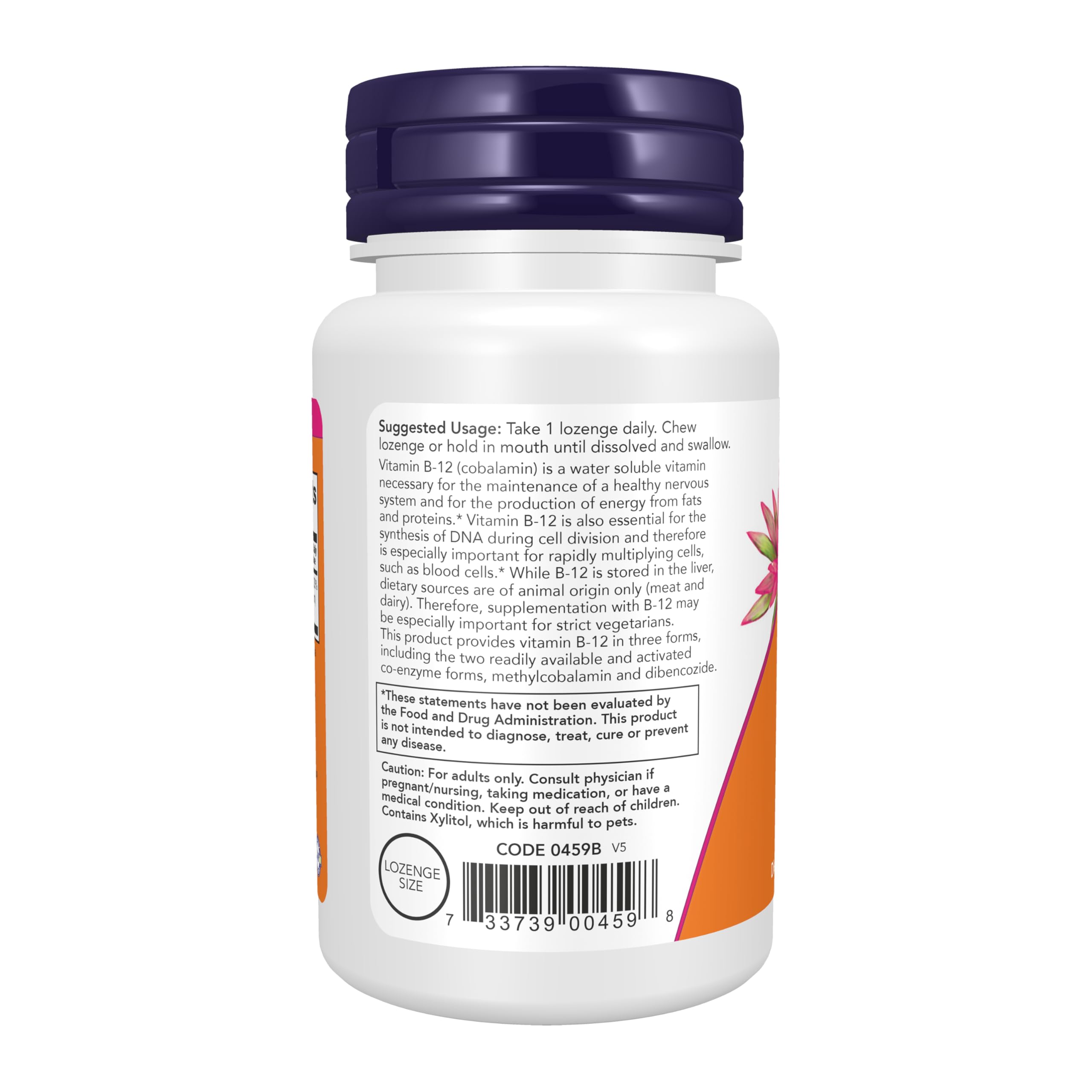 NOW Supplements, B-12 2,000 mcg, Energy Production*, 100 Lozenges — Amazon image 3
