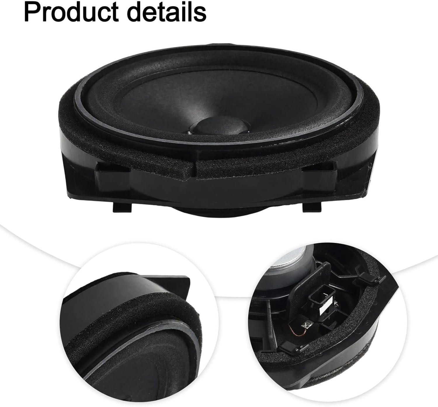 Front Door Speaker Assembly, Audio Component Fit for Honda for Civic 2006-07, OEM Number: 39120-TA0-A01 39120-SNA-A01, Front Door Car Speaker, ABS & Metal Construction, Black/Silver