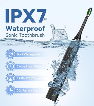Water Flosser & Ultrasonic Electric Toothbrush Combo, 600ML Water Dental Flosser with 7 Jet Tips, 10 Adjustable Water Pressure, 5 Toothbrush Heads for Home Use, Gums, Braces