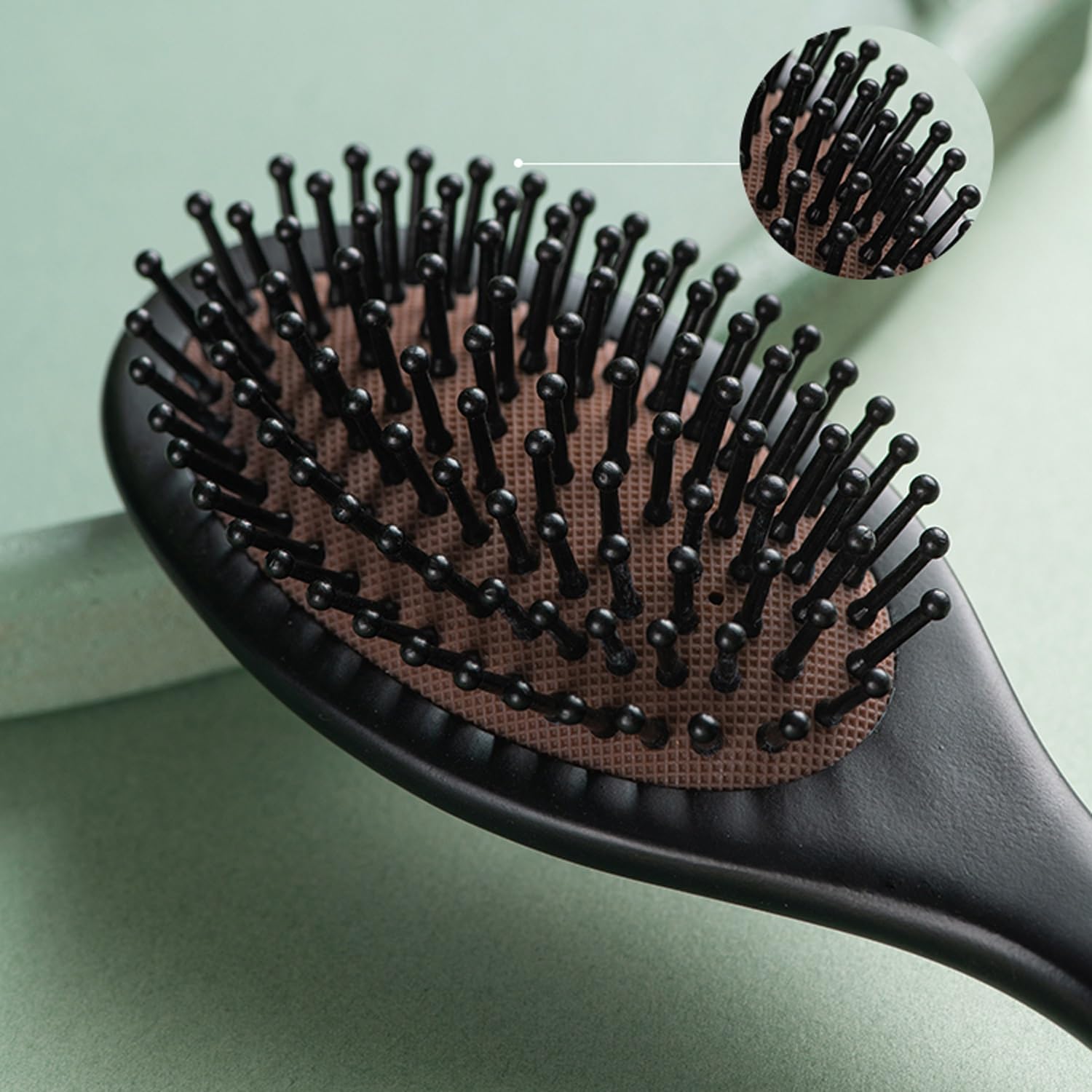 Cepillo para el Cabello, Peine de Masaje de Madera, Cepillo para el Cabello Ovalado con Pintura de Flores de Mariposa, Cepillo de Aire desenredante antiestático