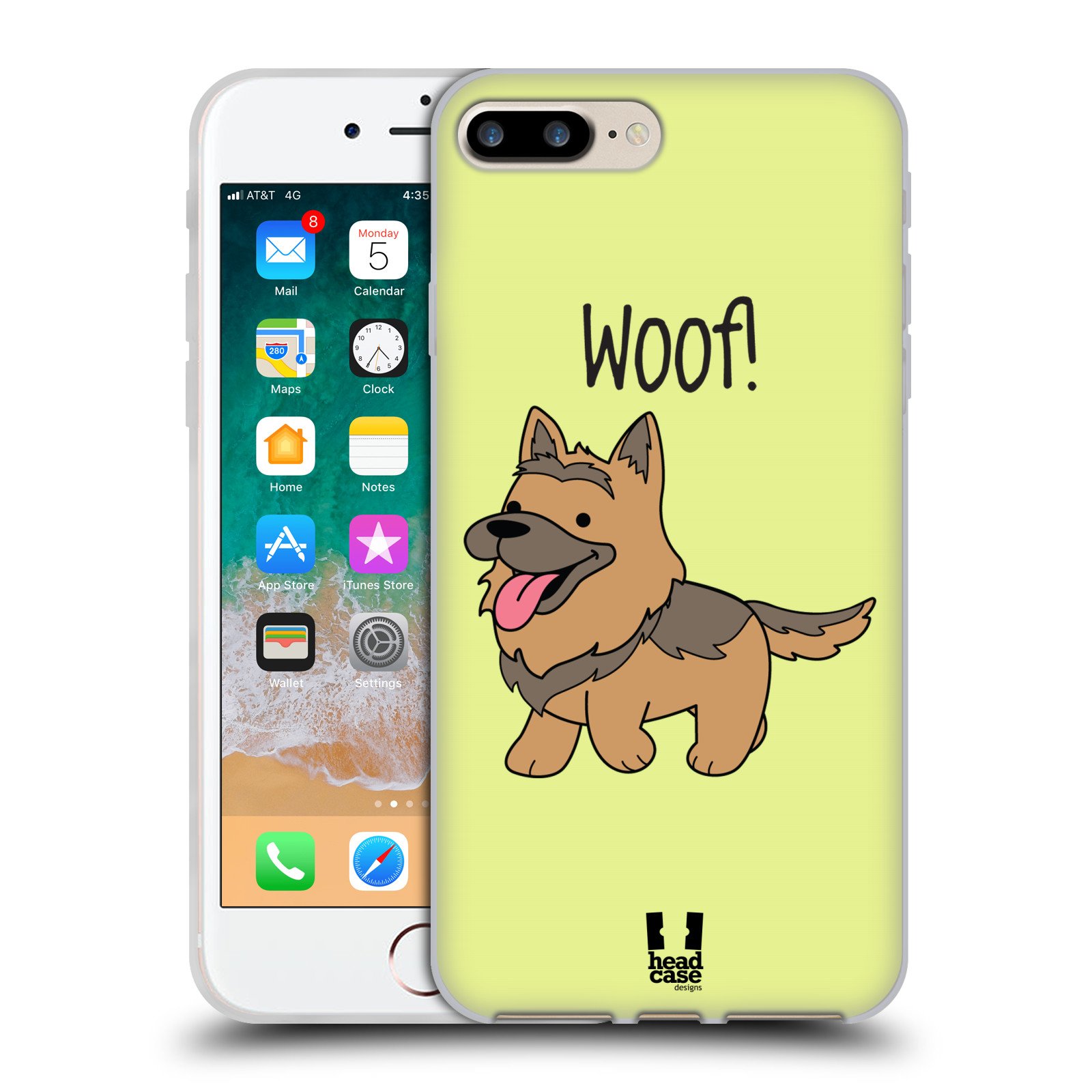 Coque Berger Allemand iPhone 8 Plus / 7 Plus Head Case Designs en Gel - 7