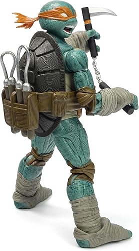 Miniatura 5 de San Diego Previews Exclusiva Tortugas Ninja Mutantes Adolescentes 2023: Michelangelo (Battle Ready Ver.) Figura de acción BST AXN de 5 pulgadas