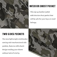 Vista 5 de COOFANDY Men Bomber Jackets Lightweight Windbreaker Jacket Casual Softshell Flight Fashion Winter Fall Coat with Pocket