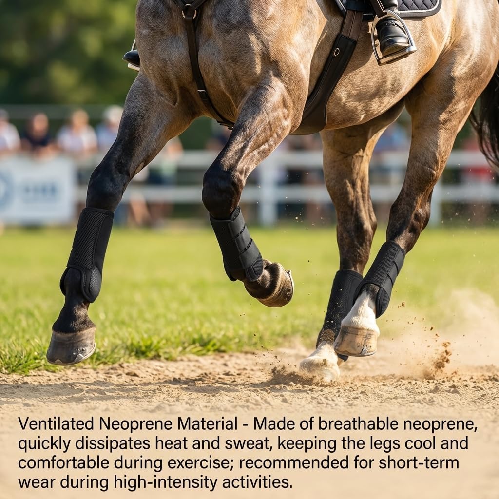 Horse Medicine Brushing Boots Leg Wraps Protection Gear Set of 4