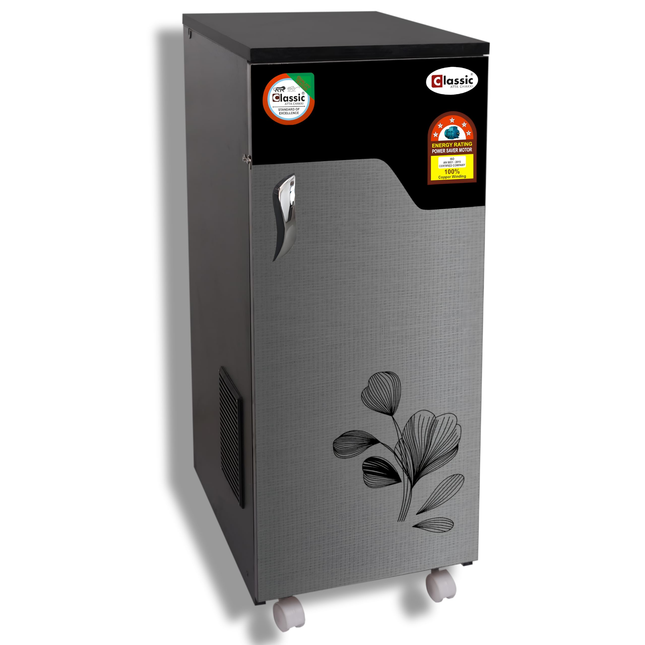 2IN1 Fully Automatic Domestic Gharghanti Atta Chakki | 1HP Flour Mill Machine for daily grinding at home | 10Kg/hr | Specially for Masala & Grains Grinding Aata maker| 0.75 Unit/hr