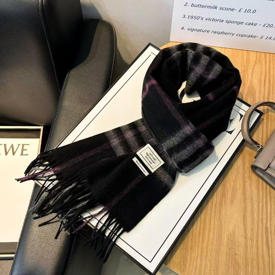 100 Australian Wool Scarf Knitted Soft Warm Neckwear for Women and Men - Image 2