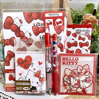Amazon.co.jp: キティ レターセット BOOK型付箋 メモ帳 フレーク