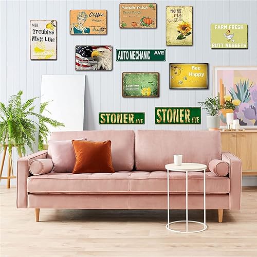 Miniatura 6 de Auto Mechanic Ave - Letrero delgado de metal para decoración de pared para dormitorio, granja, hogar, bar, garaje, hombre, cueva, arte de pared,