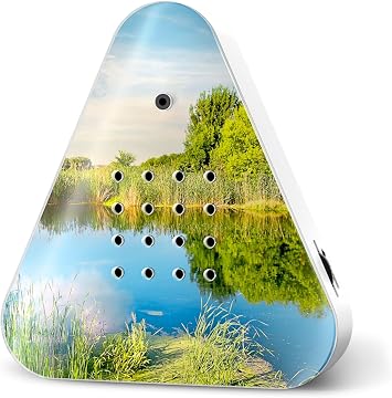 RELAXOUND Original Lakesidebox Summertime - Modern Nature Sound Box - Relaxing Forest Lake Atmosphere - Motion Sensor with Sound - Relaxing Tool