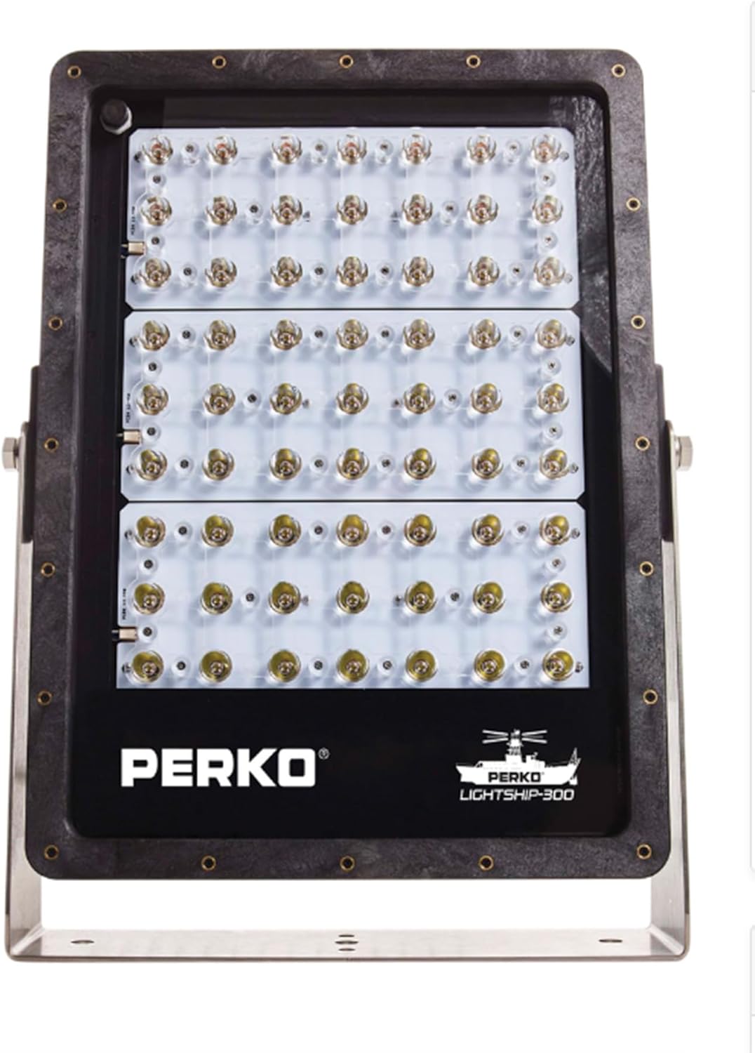 Perko 1643300S0B Lightship 300 High Performance LED Spotlight - 40,000 Lumens, Black