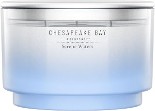 14.5oz | Serene Waters Scent |Mood Evoking Fragrance |Sea Glass-Inspired Jar | Premium Soy Blend Wax with Essential Oils | Coastal Fragrance for Home Décor or Gifting