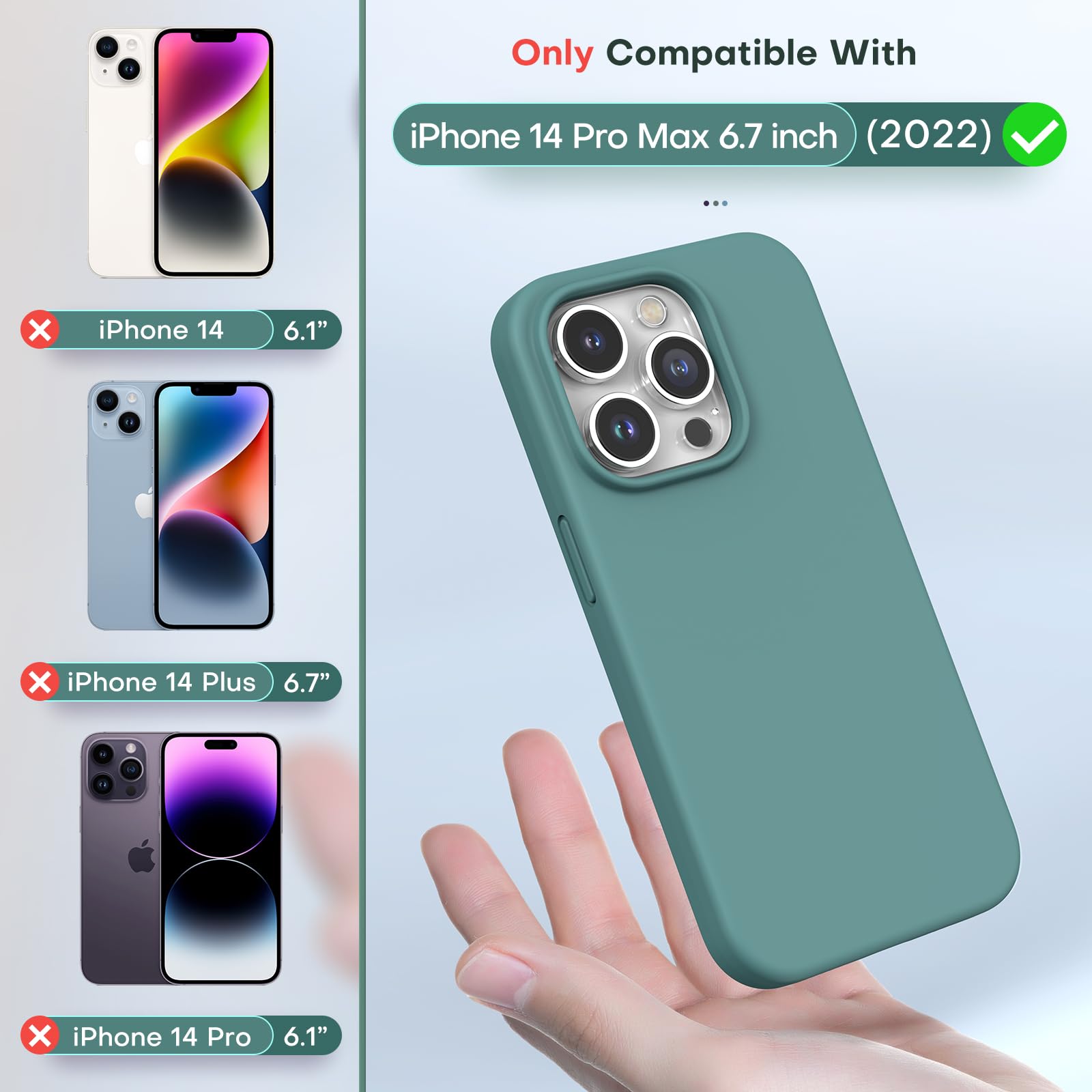 Kit 5 In 1 Per IPhone 14 Pro Max: Cover Magnetica Trasparente + 2 Pellicole Schermo + 2 Protezioni Fotocamera – Antiurto, Antigraffio