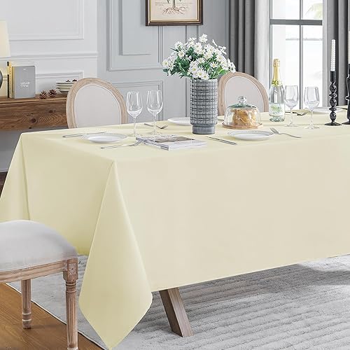Miniatura 47 de VidaFete Mantel rectangular de poliéster de 90 x 132 pulgadas, resistente a las manchas, a las arrugas, para cocina, comedor, fiesta, boda