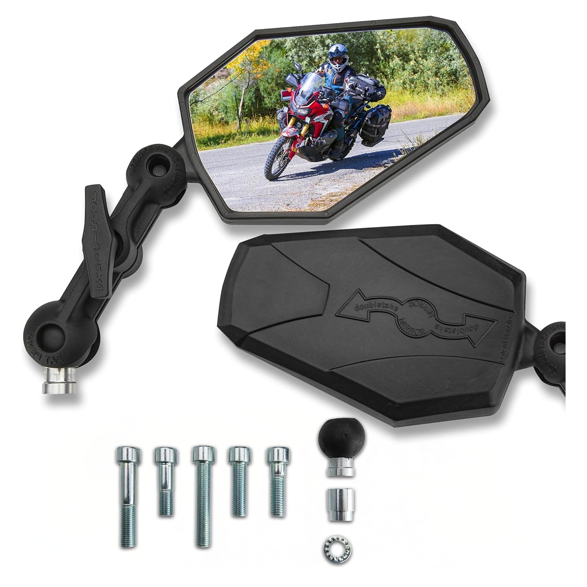Doubletake Mirror バイクミラー 2個セット Amazon.com: Doubletake Adventure 3.5