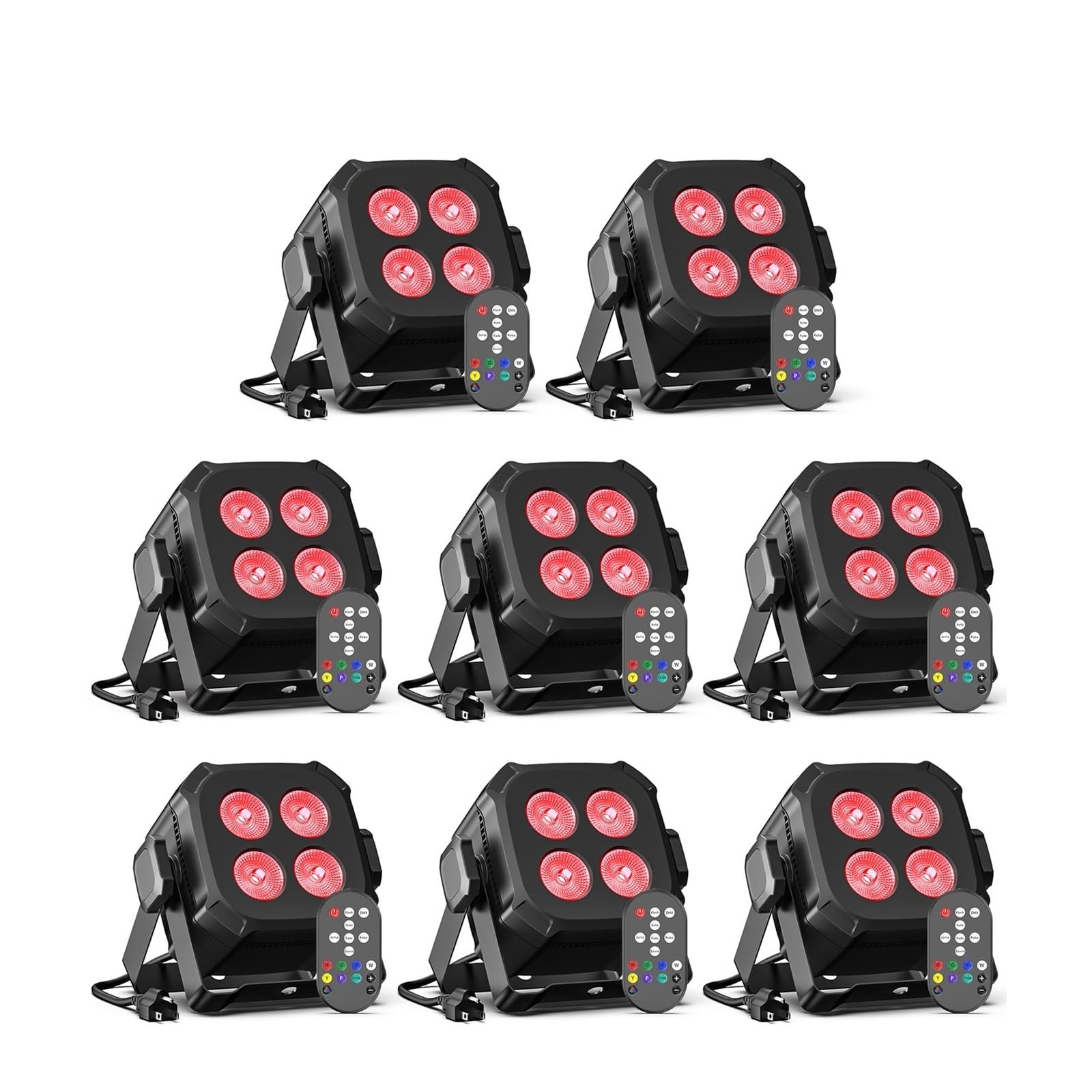 8 Teile/satz Platz LED Par Lichter 4X8W RGB Bühne Licht Remote & DMX Gesteuert DJ for Hochzeit Party Club Disco Event Einfache Installation