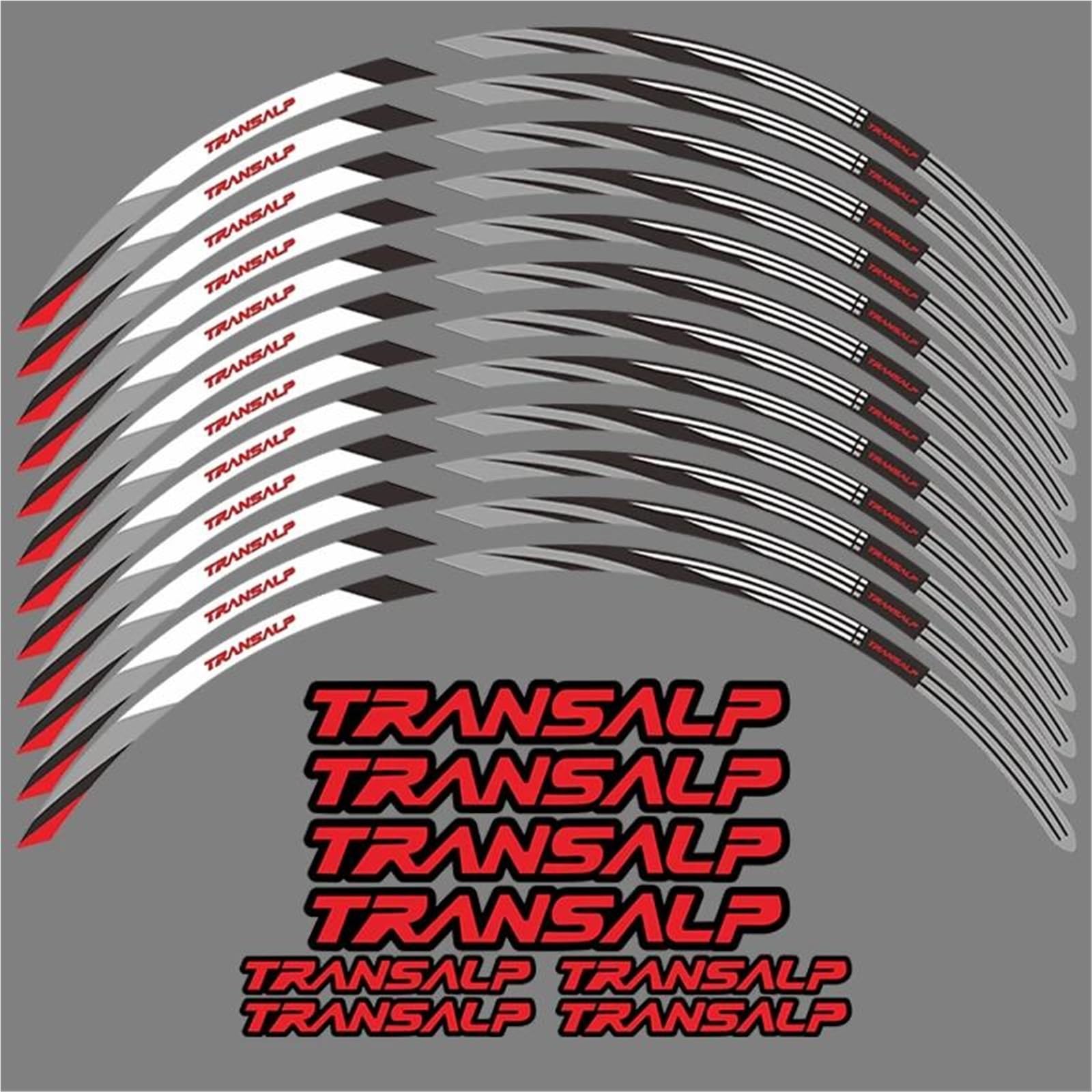 Adesivi Ruote Moto Per Transalp XL 700 XL700V XL 700V | 19 Accessori per decalcomanie per ruote impermeabili con nastro per cerchioni da 17 pollici 2008 2009 2010 2011(Color1)