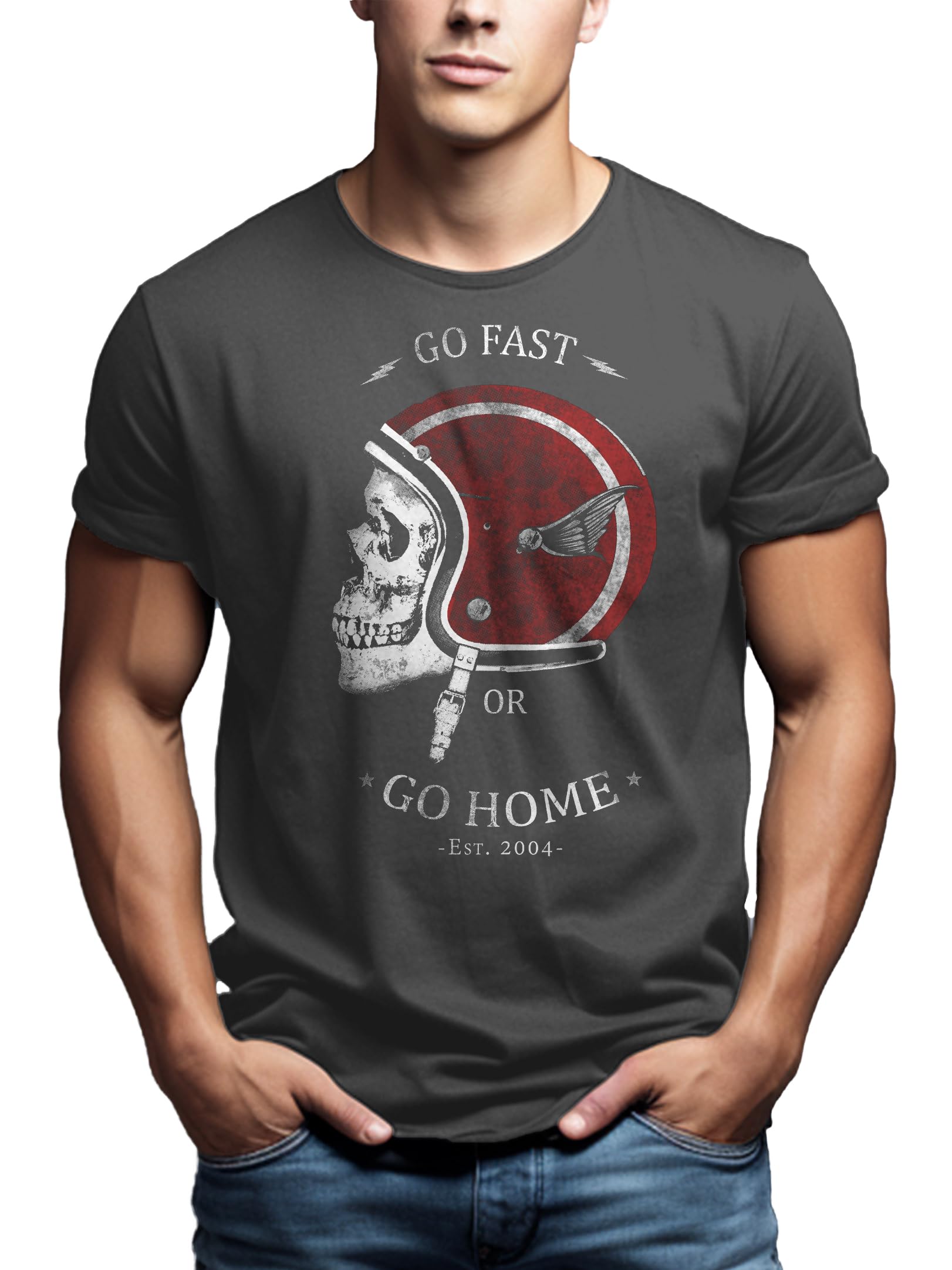 MAKAYA Camisetas Motocross - Diseño Casco de Moto