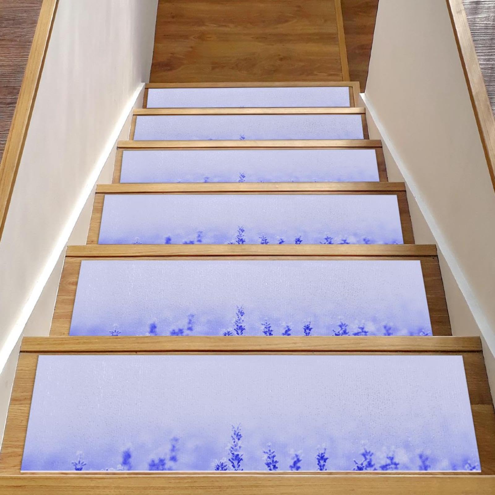 Tapis d'escalier antidérapants pour chiens et enfants, lot de 15 marches violet lavande