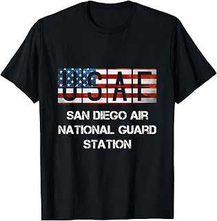 San Diego Air National Guard Station US Flag T-Shirt