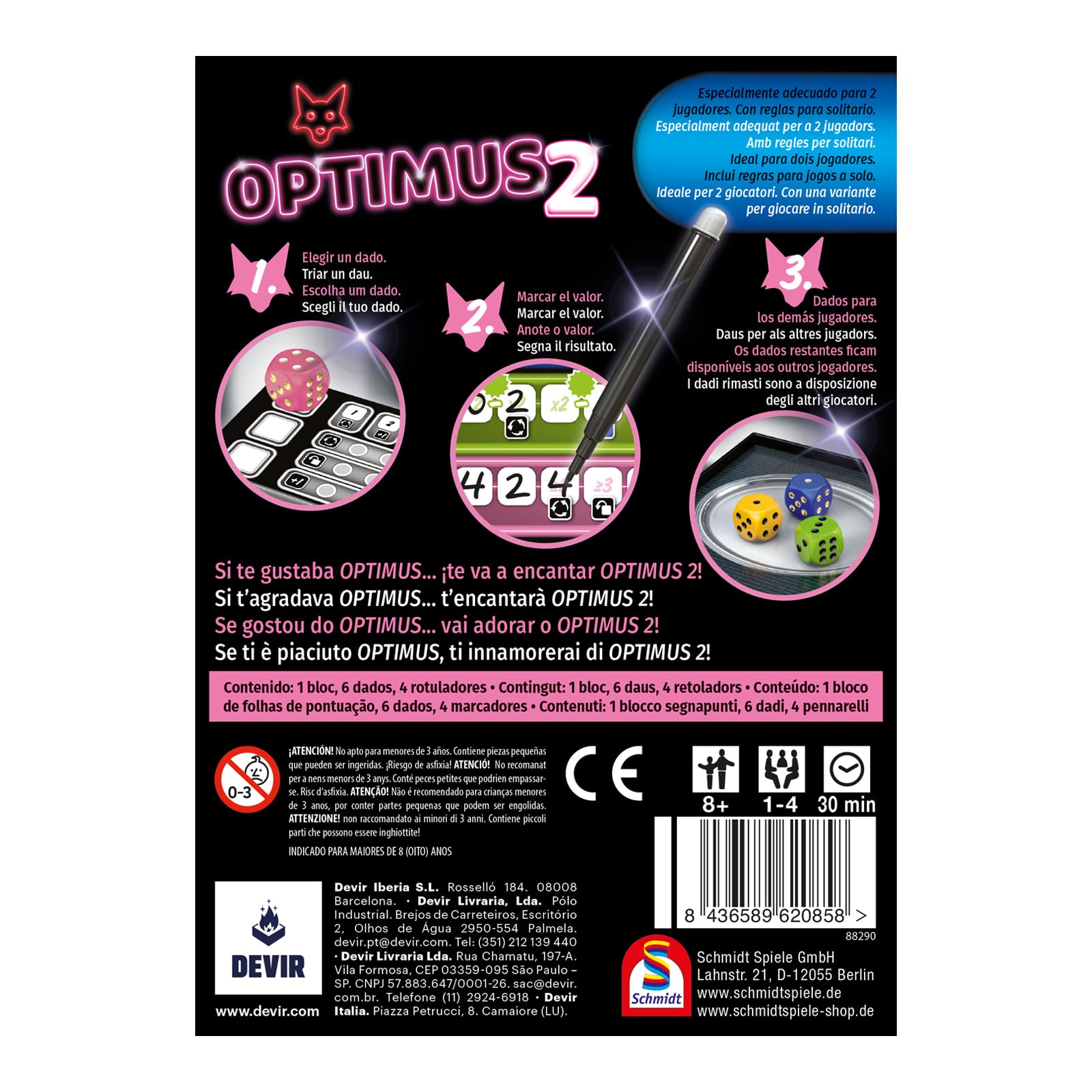 Devir - Gioco Optimus 2 (Multilingue