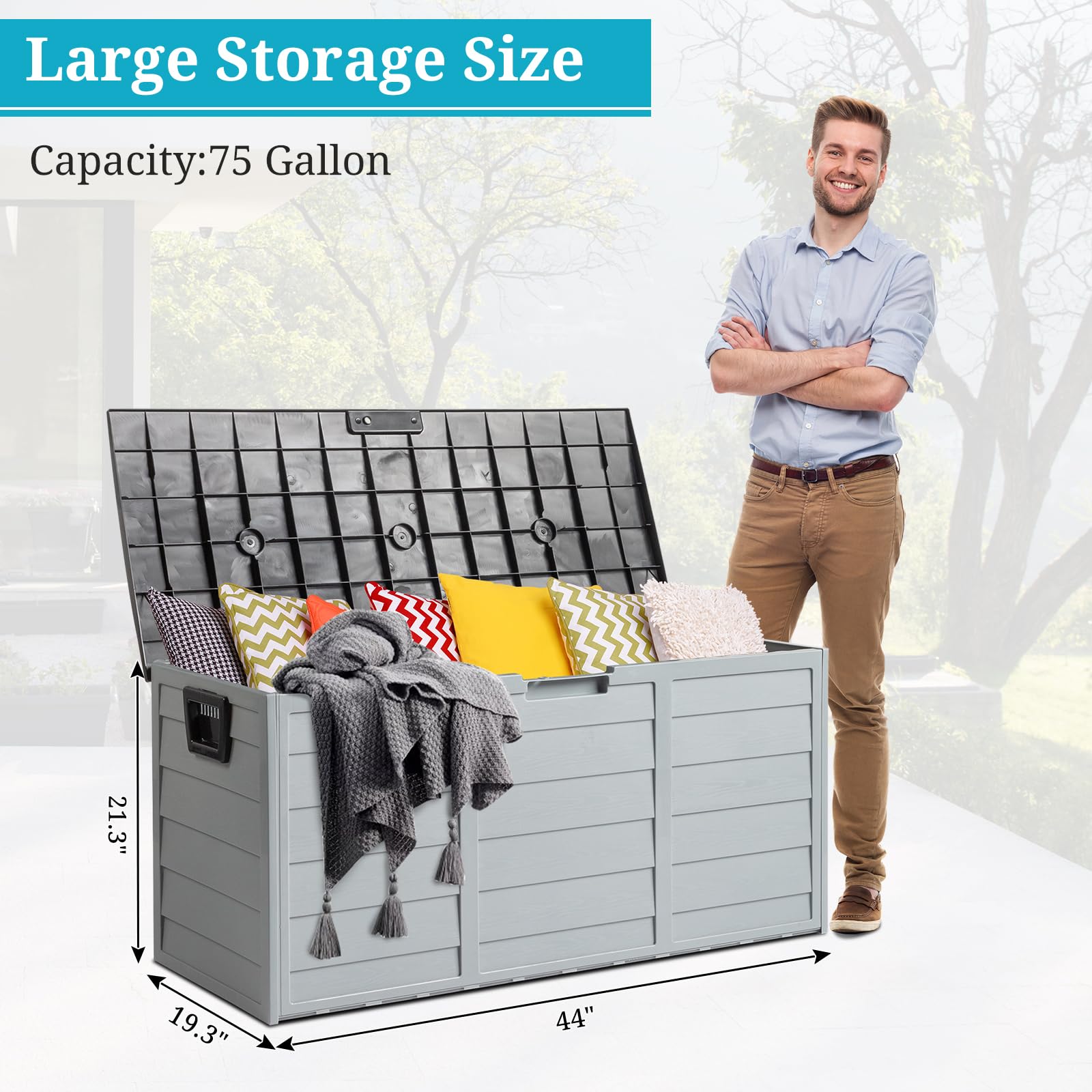 75 Gallon Storage Container Amazon.com: VINGLI Upgraded 75 Gallon