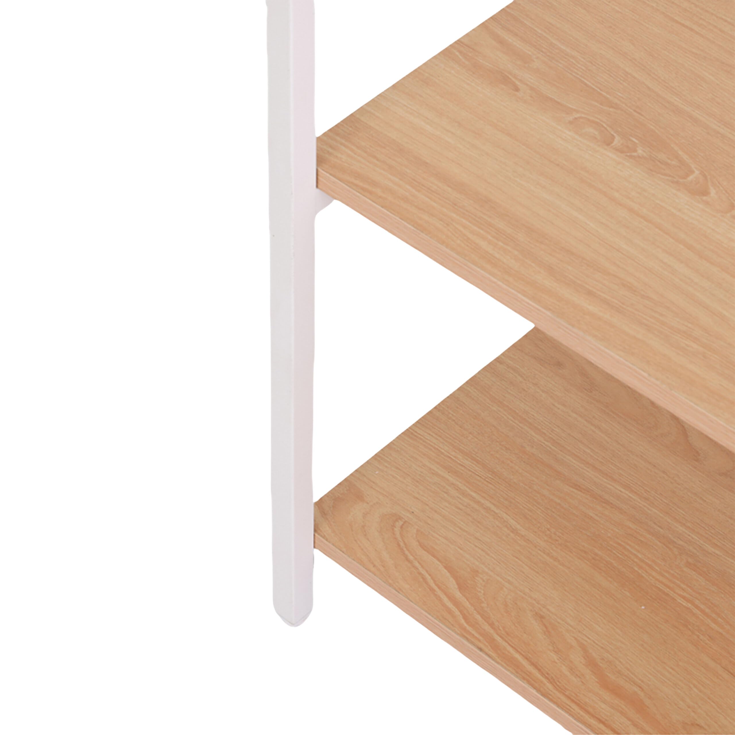 Perchero Relaxdays, Abierto, Armario, estantes y Barra, HBT: 180 x 94,5 x 40 cm, Perchero, Metal, Blanco/Madera