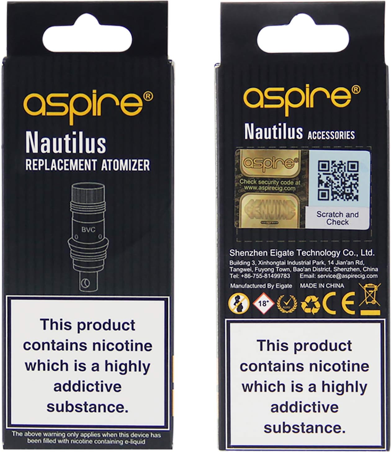 Aspire Nautilus Replacement Atomizer BVC Coils 1.8 ohm for Nautilus/Nautilus Mini/Nautilus 2