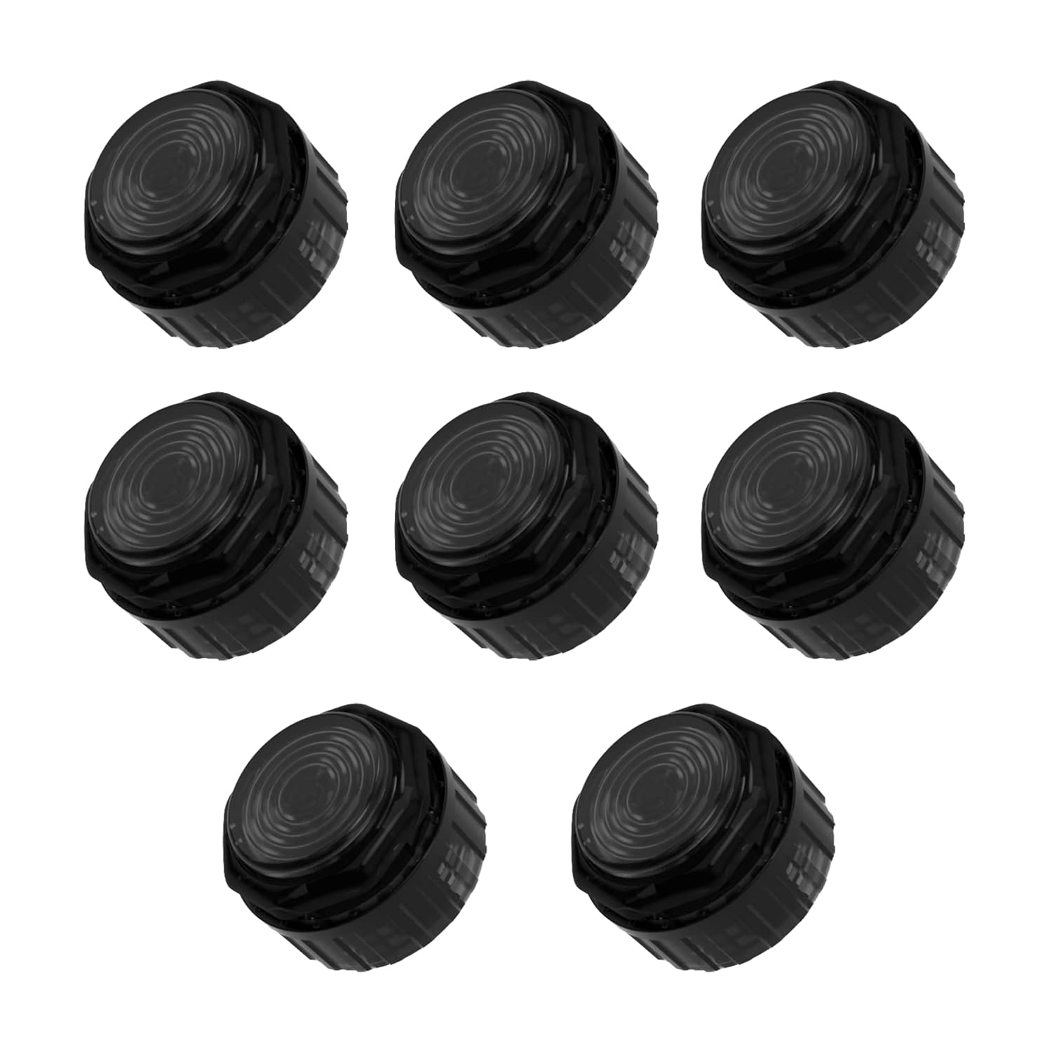 24MM Gamerfinger Mechanical Buttons HBFS-24-SCREW Silent Arcade Screw Buttons (8PCs) (black base+black cap)