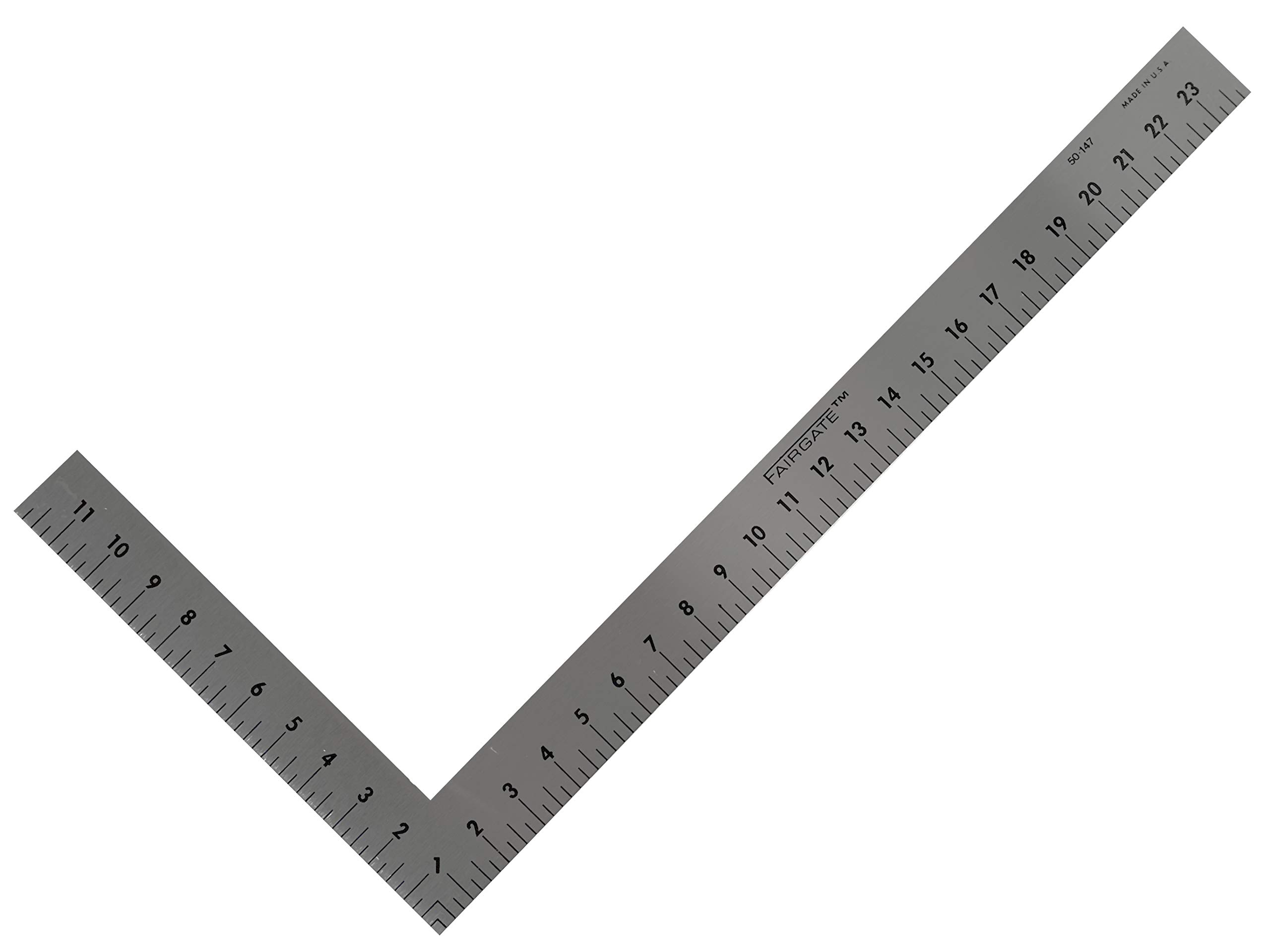 Fairgate 12" X 6" Half-Size L-Square Ruler #50-147 - Made in USA