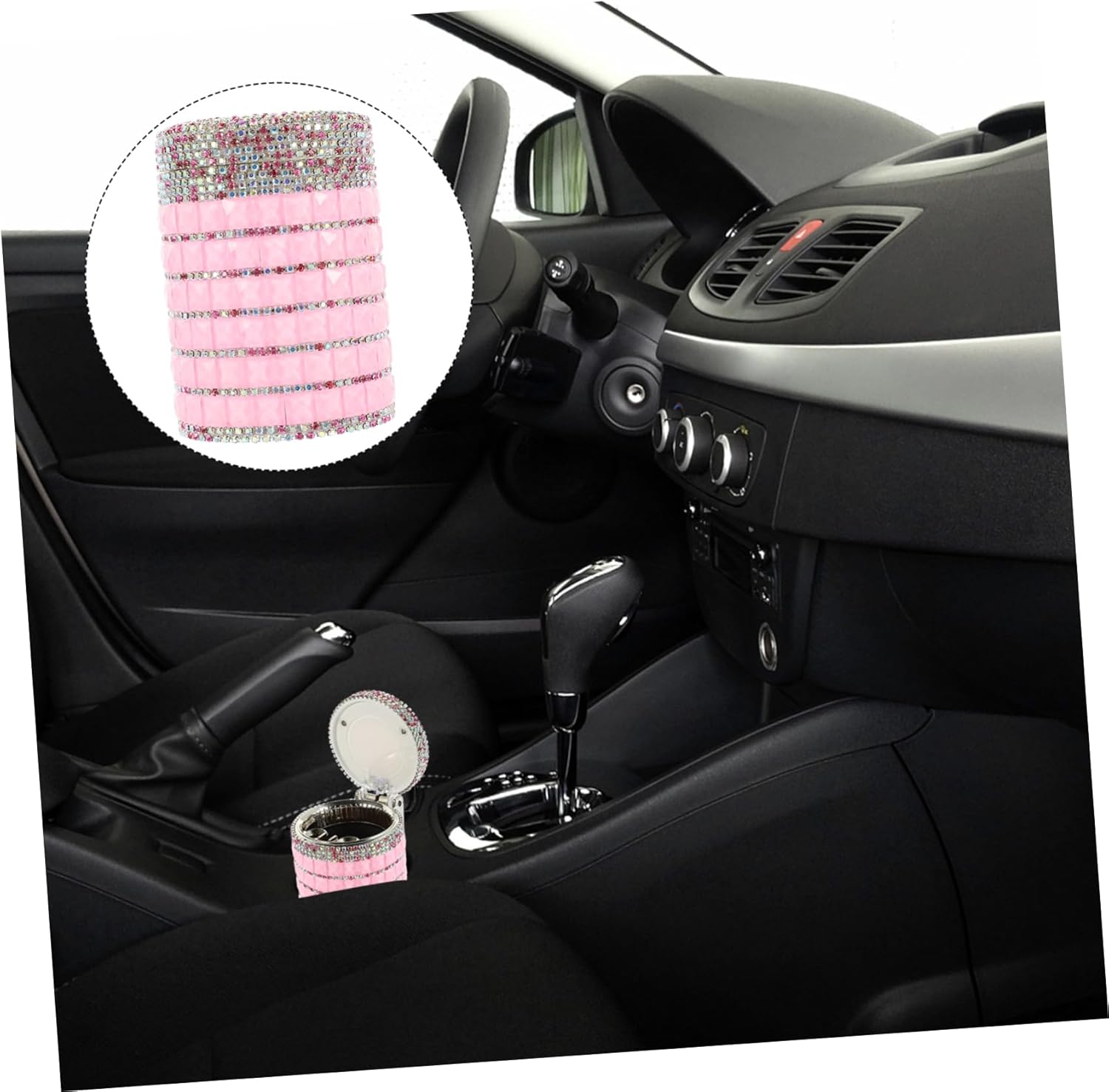 Led Light Car Ashtray Travel Portable Decorative Auto Ashtray Lid Sealing Smoke Prevention