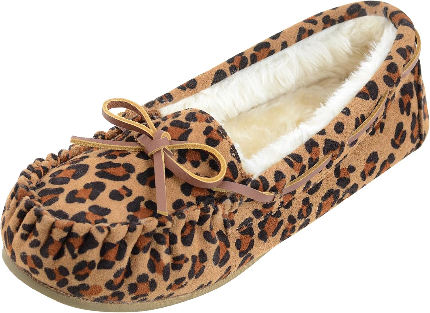 Womens Moccasin Slippers Micro Suede Cozy Indoor Outdoor House Shoes