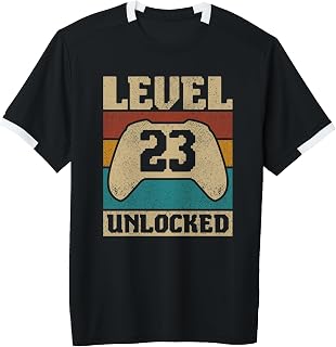Level 23 Unlocked Men Women 23rd Birthday Party Gamer Adult & Youth Soccer Jersey