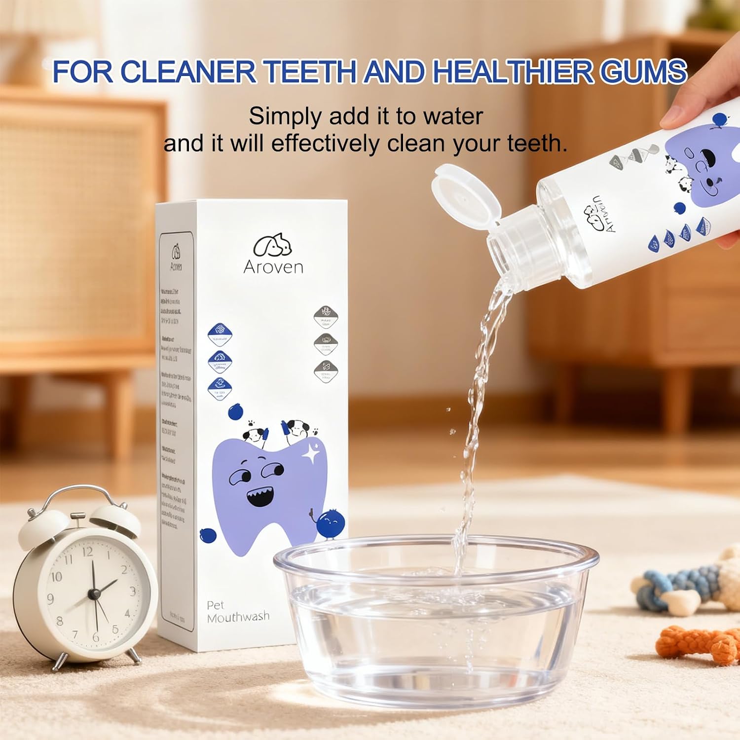 Dental Dog, 7.05oz Dog Water Additive for Dental Care, Dental para Perros, Specialized Dental Care Formula, Odorless & Flavorless Formula to Fight Tartar Promote Healthy Gums (1 PCS)