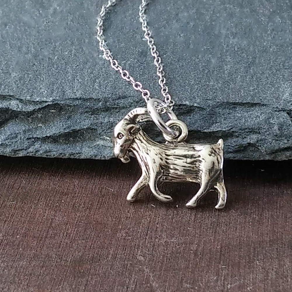 KEVIN N ANNA Sterling Silver Small Goat Charm Pendant Necklace, 18" - Image 2