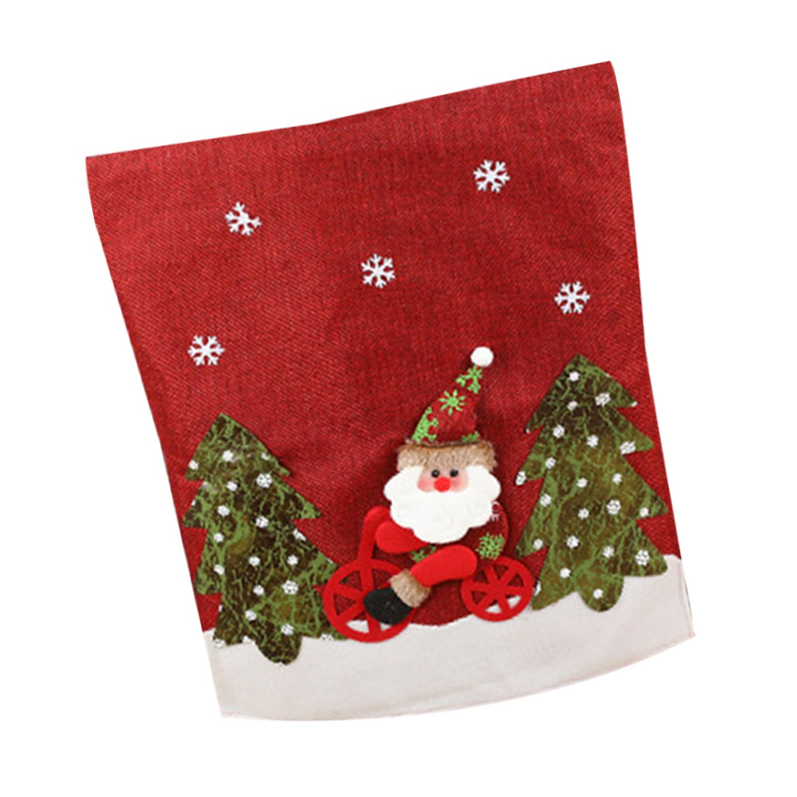 Elnwnnkc Christmas Chair Covers Santa Snowman Deer Hat Dining Chair Decoration Festive Party Decoration Wedding Party Santa Hat Back Covers