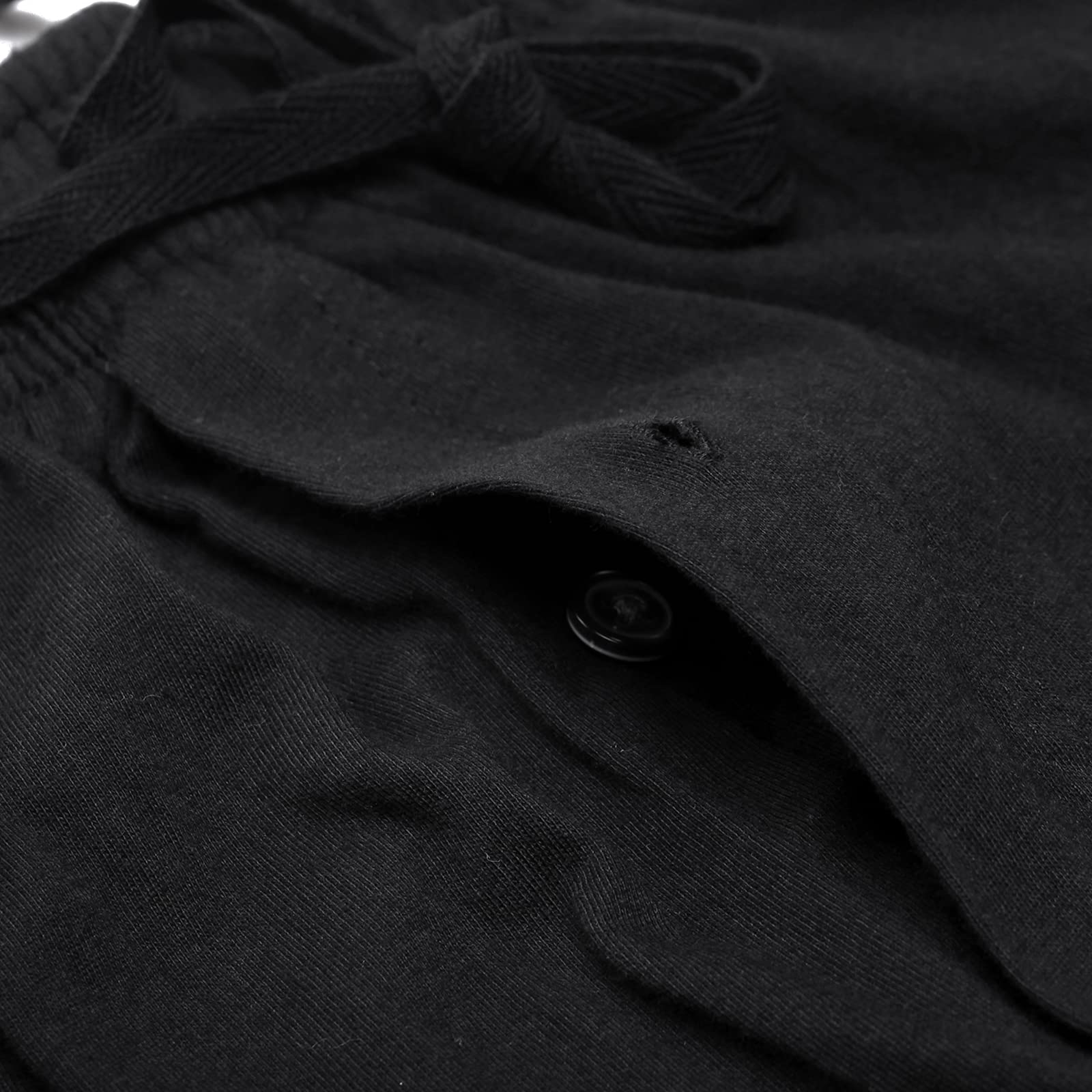 HomyComy Bas de Pyjama Homme 100% Coton Pantalon de Pyjama à Carreaux Vêtements de Nuit avec Poches à Cordon