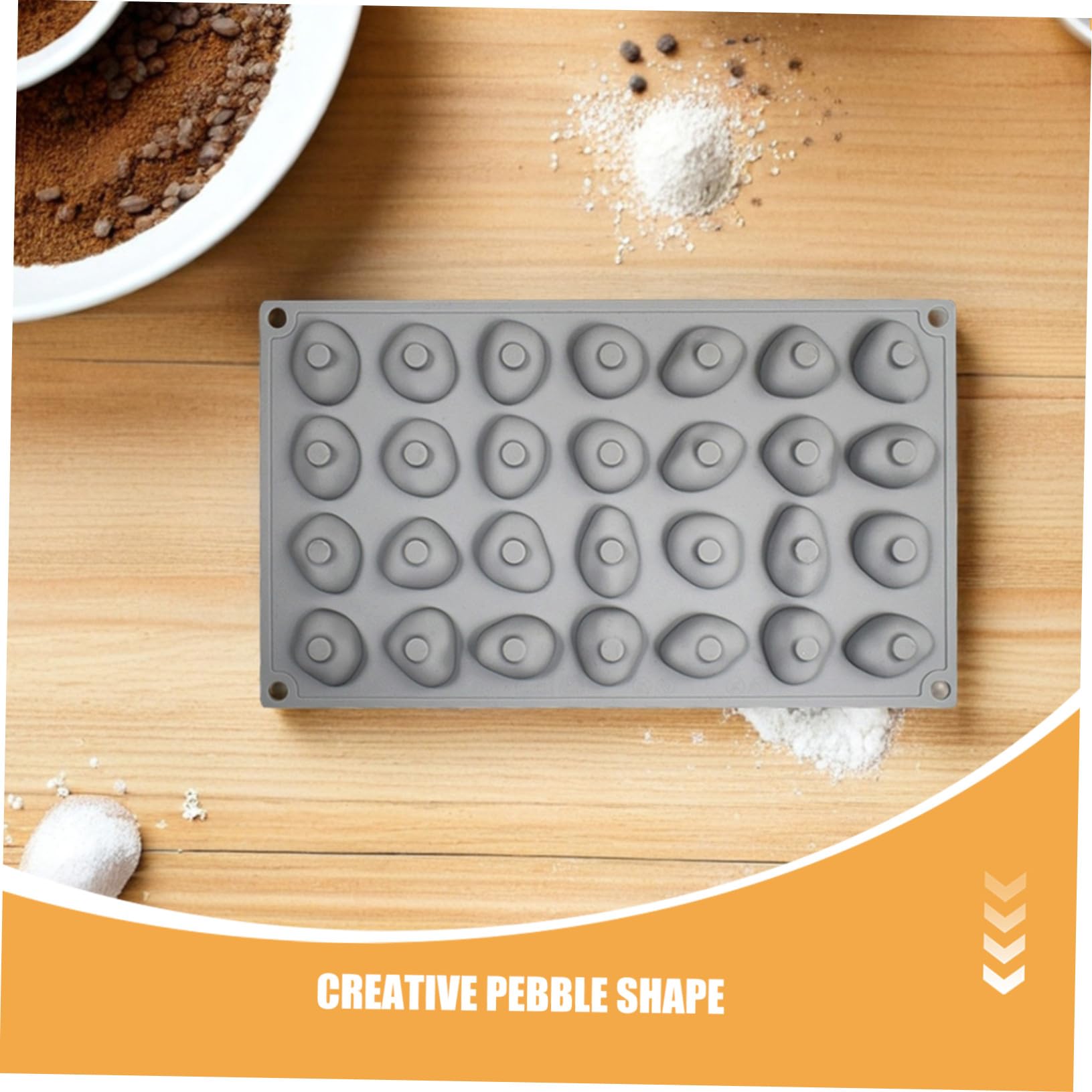 Didiseaon 2 pezzi Stampo Silicone Per Cioccolato E Cubetti Di Ghiaccio Forma Di Pietra Antiaderente Flessibile Per Dolci Gelatine E Snack Creativi Facile Da Pulire E Riutilizzabile