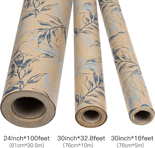 Vista 31 de RUSPEPA Rollo de papel de regalo Kraft - Patrón de globo - 24 pulgadas x 100 pies Balloon