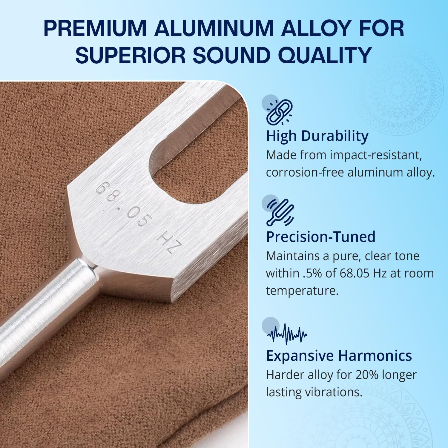 Low Om 68.05 hz Tuning Fork by Omnivos for Alternative Health