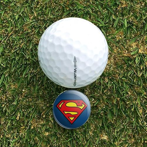 Miniatura 3 de GRAPHICS & MORE Superman Classic S Shield - Clip para sombrero de golf con marcador magnético