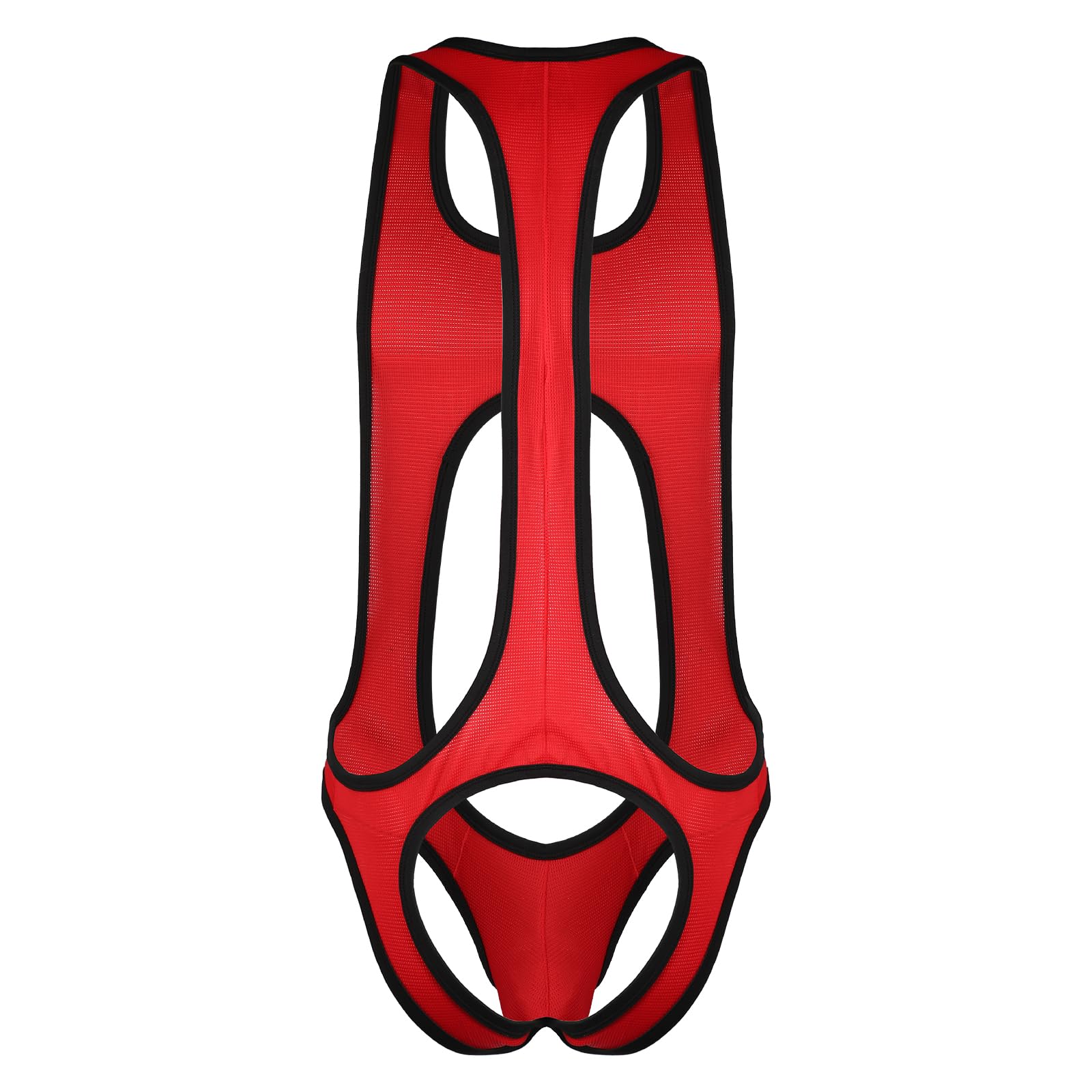 ITODA Body Jockstrap en Maille Respirante pour Homme avec Bretelles Mankini Borat Sexy sous-vêtement Érotique sans Dos Borat String Sexy Combinaison Moulant Élastique pour Soirée Clubwear Cosplay