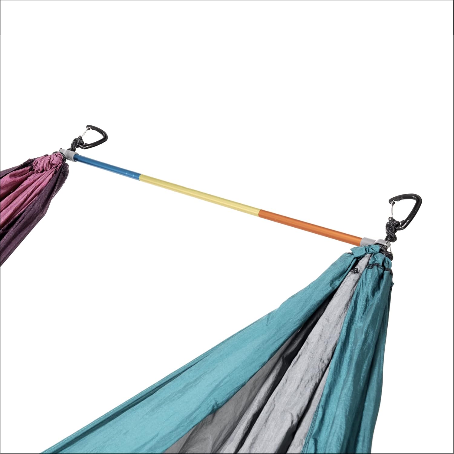 ENO Fuse Tandem Hammock System Colour Retro Tri Lightwieght Fuse Spreader Bars, Two Hammocks Side by Side Dac Grren Anodised Aluminium Alloy Eliminates Enviro Damage Weight 277 g