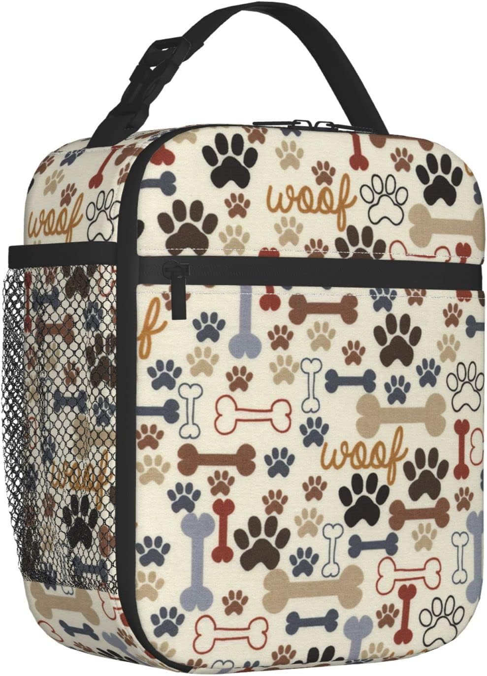 Amazon.com: tiehrpr Dog Paw Print Bones Insulated Lunch Box For Women ...