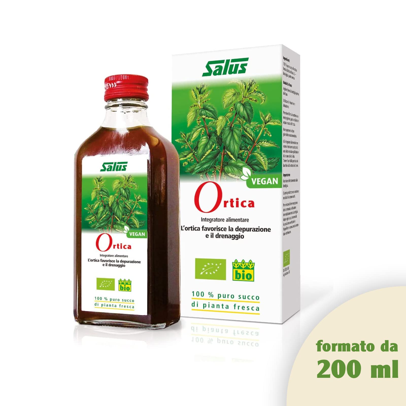 Salus - Integratore naturale al Succo Di Pianta Fresca Ortica per la salute articolare - 200 ml
