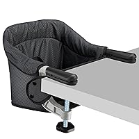 Vista 9 de Silla de mesa rápida con gancho en la silla con clip en la mesa, asiento de alimentación portátil resistente, almacenamiento plegable, se fija a