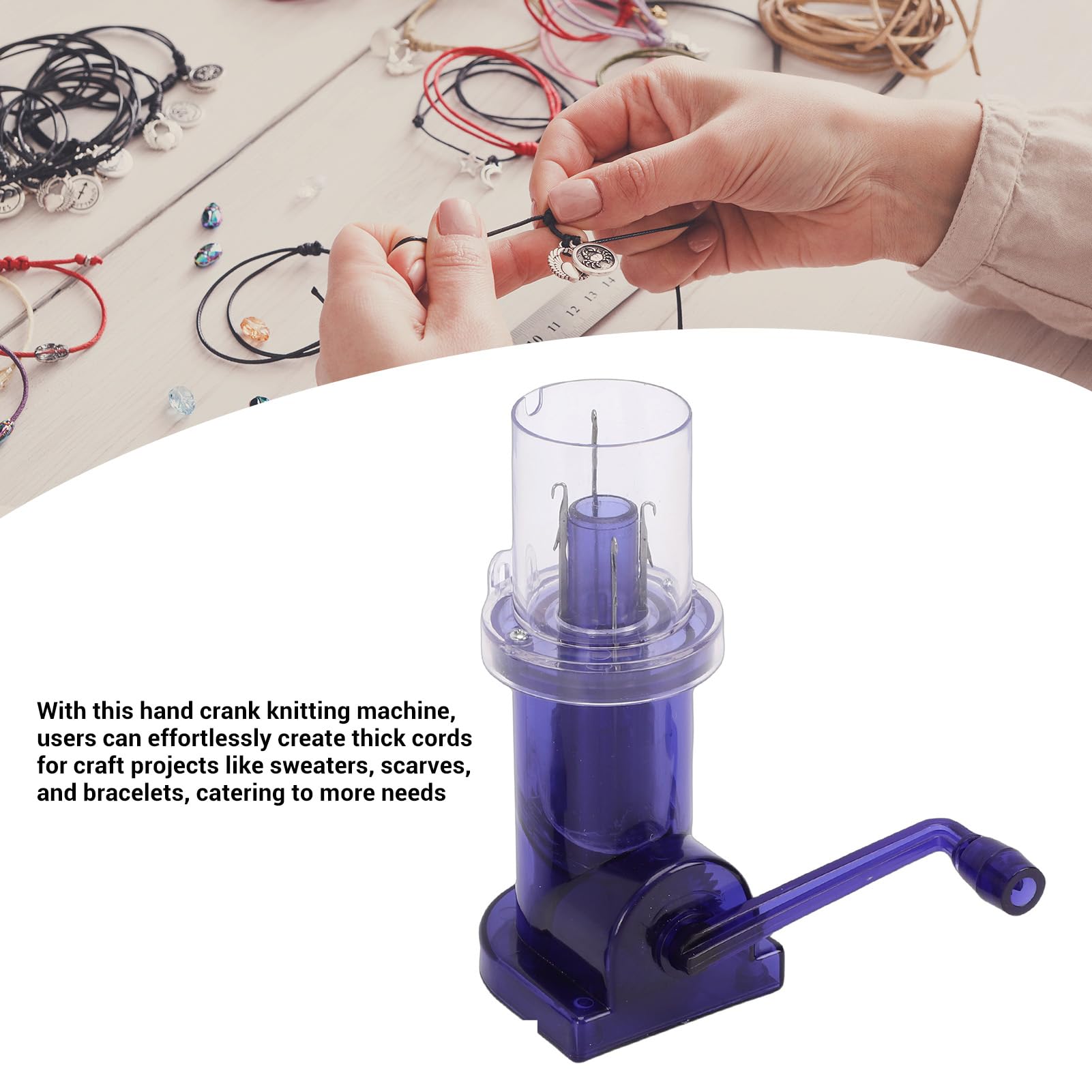 Machine tricoter, macchina per maglieria con clip, macchina per maglieria a filo a mano per maglieria manuale bobina macchina per la produzione di accessori per collana artigianale